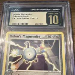 Pokemon Holon's Magnemite EX Delta Species CGC Pristine 10 70/113 2005 - Image 3