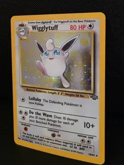 Pokemon TCG Wigglytuff 16/64 Jungle Holo Rare Unlimited Vintage LP - Image 2