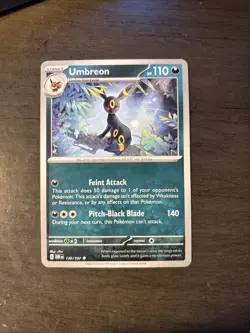 2023 Umbreon Pokemon Obsidian Flames 130/197 Near Mint - Image 1