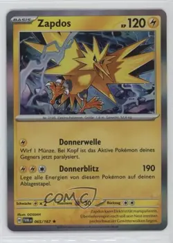 Zapdos German Pokemon Scarlet & Violet: Twilight Masquerade TWM #065 - Image 1