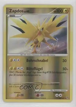 Zapdos German Reverse Foil Pokemon Platinum Supreme Victors #48 2009 - Image 1