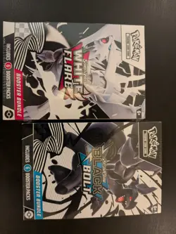 Pokemon Black Bolt and White Flare Booster Bundle Set of 2 Sealed New Ships Fast - Image 2