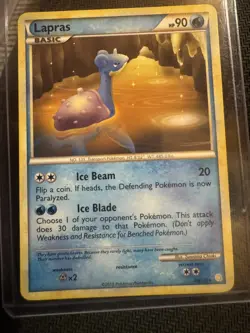 Lapras 24/123 Heartgold & Soulsilver Regular pokemon TCG - Image 1