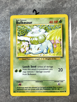 Bulbasaur 044/102 Pokemon TCG Vintage Base Set Regular Non-Holo (Light Play) 2 - Image 1