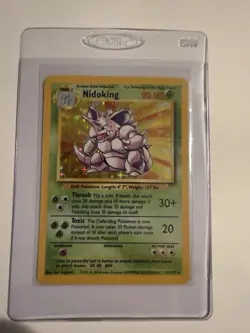 Pokemon Nidoking 11/102 Base Set Holo Rare 90 HP English 1999 Wizards - Image 1