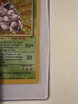 Pokemon Nidoking 11/102 Base Set Holo Rare 90 HP English 1999 Wizards - Image 2