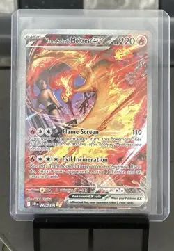 Team Rockets Moltres EX 229/182 Pokemon Destined Rivals - SIR - NM - Image 1