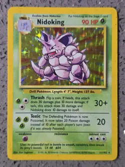 Pokemon - Nidoking - 11/102 - Base Set - WOTC - Holo - MP - Image 1