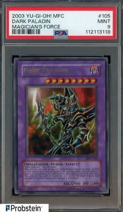 2003 YU-GI-OH! MFC-MAGICIAN'S FORCE 105 DARK PALADIN ULTRA RARE PSA 9 MINT - Image 1