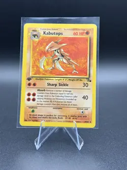 Kabutops 24/62 1st Edition Fossil Pokemon Card LP - Image 1