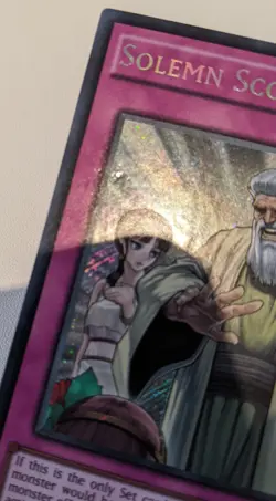YuGiOh Solemn Scolding Secret Rare 1st Edition MP15-EN186 - Image 2