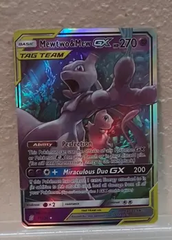 Custom-Pokemon Mewtwo and Mew Tag Team GX 2019 Card 71/236 - Image 3