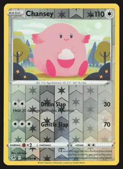 SWSH08: Fusion Strike Chansey #202/264 Reverse Holo Pokemon Card - Image 1