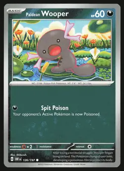 SV03: Obsidian Flames Paldean Wooper #126/197 Common Pokemon Card - Image 1