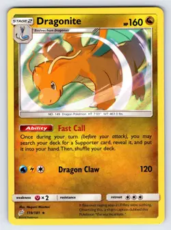 Dragonite 119/181 2019 S&M Team Up Pokemon Card TCG Nintendo Holo Rare - Nm - Image 1