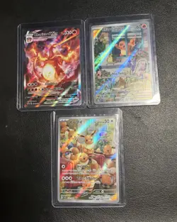 3 Card Pokemon Lot | Charmander Promo, Charizard VMAX, Eevee AR - Image 1