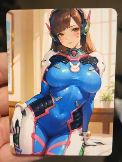 D.Va - Overwatch - Goddess - DIY - Full Art - Glossy - Photo Art Card - Image 1