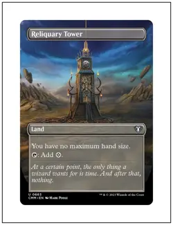 1x Reliquary Tower, Borderless Art, Commander Masters, Magic MTG NM - Image 1