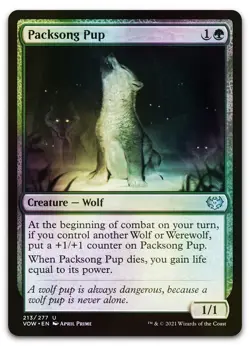 Packsong Pup #213 (Foil) (LP) Crimson Vow VOW Magic MTG - Image 1