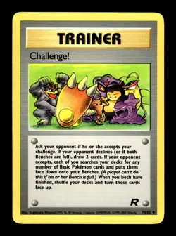6-02-08 PWE pokemon unplayed . 2000 nintendo team rocket trainer challenge 74/82 - Image 1