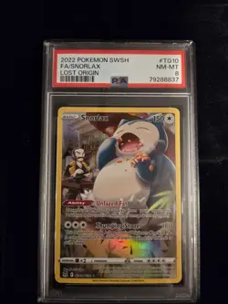 Snorlax TG10/TG30 Pokemon Lost Origin TG Holo SWSH11 English NM PSA 8. - Image 1