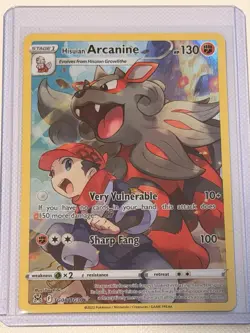 Pokemon TCG Hisuian Arcanine TG08/TG30 Lost Origins Trainer Gallery Holo NM - Image 1