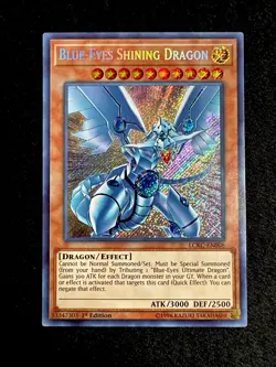 🔥YUGIOH • BLUE-EYES SHINING DRAGON • SECRET RARE • LCKC-EN008 • 1st ED • NM🔥 - Image 1