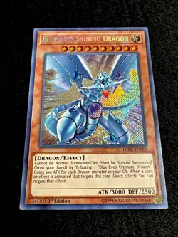 🔥YUGIOH • BLUE-EYES SHINING DRAGON • SECRET RARE • LCKC-EN008 • 1st ED • NM🔥 - Image 2