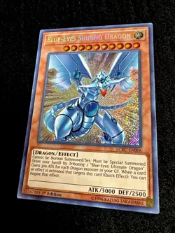 🔥YUGIOH • BLUE-EYES SHINING DRAGON • SECRET RARE • LCKC-EN008 • 1st ED • NM🔥 - Image 3