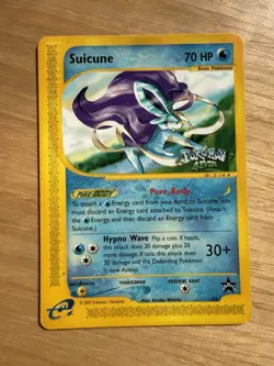 Pokemon TCG Suicune 53 Stamped Black Star Promo Card 2002 - Image 1
