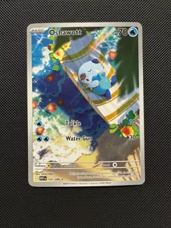 Pokemon TCG Oshawott 105/086 SV: White Flare Illustration Rare Near Mint - Image 1