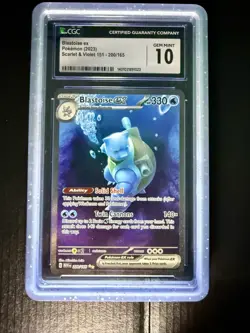 2023 Pokemon 151 #200 Blastoise ex Gem Mint CGC 10 (includes matching cardguard) - Image 2