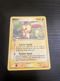 Pokemon TCG Plusle EX Deoxys 44/107 Regular Uncommon Heavily Played - Image 1