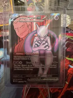 Pokemon TCG Team Rockets Mewtwo EX 213/182 Full Art Destined Rivals - Image 1