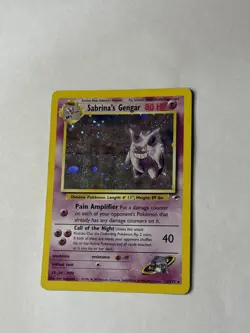 Pokemon TCG Gym Heroes Sabrina's Gengar Holo 14/132 Vintage LP *READ* - Image 2