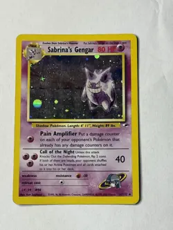 Pokemon TCG Gym Heroes Sabrina's Gengar Holo 14/132 Vintage LP *READ* - Image 3