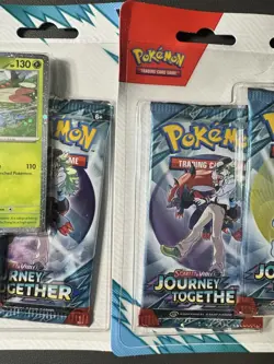 Pokemon Journey Together SV09 3-Pack Blister Set of 2! Brand New Factory Sealed - Image 4