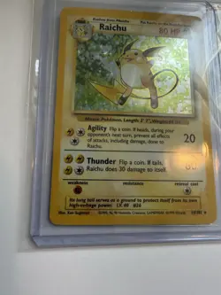 Pokemon Raichu 14/102 Base Set Holo Rare Unlimited 1999 LP Vintage ⚡ - Image 4