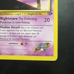 Pokemon Vintage Non-holo Sabrina's Haunter 55/132 Gym Challenge WotC - Image 4