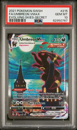Pokemon 2021 Umbreon VMAX 215/203 Alt Art Evolving Skies GEM MINT PSA 10 - Image 1