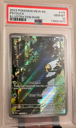 2023 POKEMON MEW EN-151 ILLUSTRATION RARE #175 PSYDUCK PSA 10 - Image 1