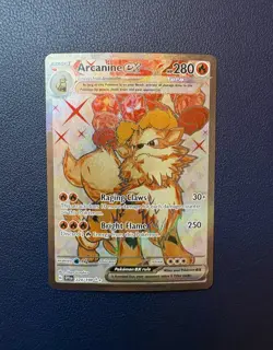 Pokemon TCG Arcanine EX Holo Ultra Rare Full Art S&V Scarlet & Violet 224/198 NM - Image 1