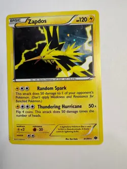 Pokemon TCG Zapdos BW Next Destinies 41/99 Rare Cosmos HOLO 2012 HP120 LP - Image 1