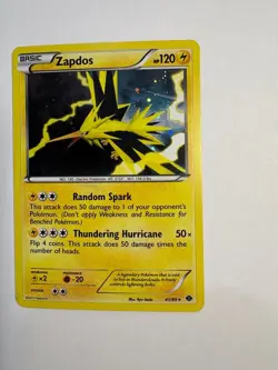 Pokemon TCG Zapdos BW Next Destinies 41/99 Rare Cosmos HOLO 2012 HP120 LP - Image 2