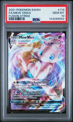 Mew Vmax 114 2021 Pokemon Sword & Shield Fusion Strike PSA 10 - Image 1