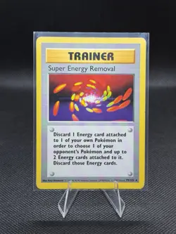 Pokemon TCG Base Set Super Energy Removal 79/102 Shadowless Rare Vintage 1999 MP - Image 1