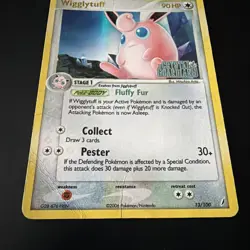 Pokemon Wigglytuff 13/100 Stamped Holo EX Crystal Guardians pld A2 - Image 4