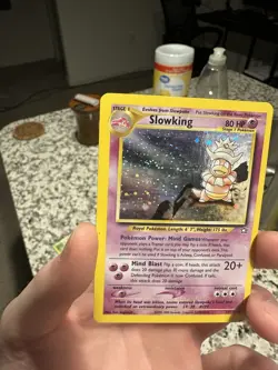 Pokemon TCG Slowking 14/111 Holo Rare WOTC Neo Genesis Light Play Condition - Image 2