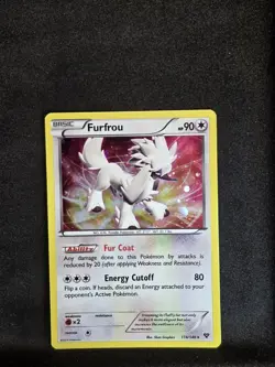Pokemon TCG Furfrou XY Base Set 114/146 Cosmos Holo Rare NM- - Image 1