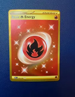 Basic Fire Energy 230/197 Gold Hyper Rare Pokemon Obsidian Flames Near Mint - Image 1